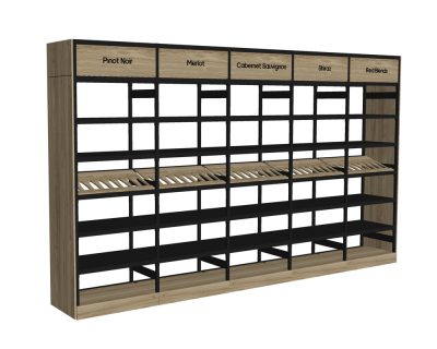 Angled Wine Bottle Display Shelf - Suits URI Shelving