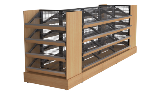 bakery shelf wood finish skin B