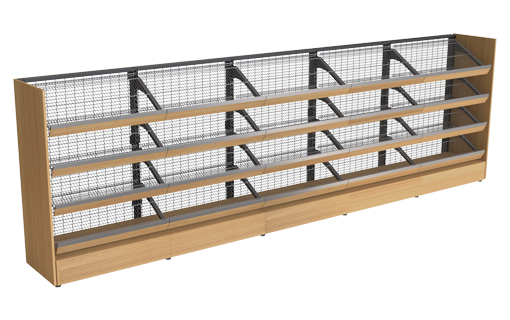 bakery shelf wood finish skin F