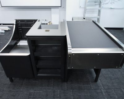 cash register right hand conveyor in situation